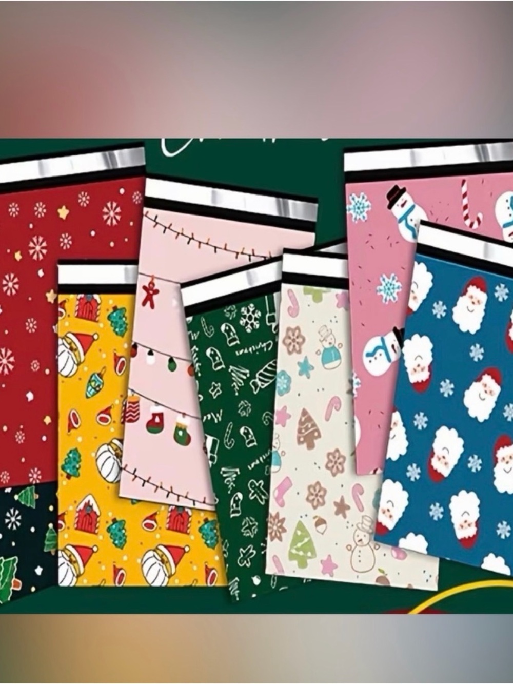 15 Assorted 10 x 13 Holiday Poly mailers